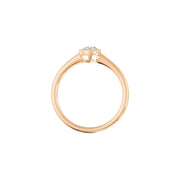 Bague Alba diamant synthétique ovale 0.50 carat or rose 14 carats