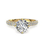 Load image into Gallery viewer, Solitaire bague diamant rond 2.00 carat or jaune Elisa
