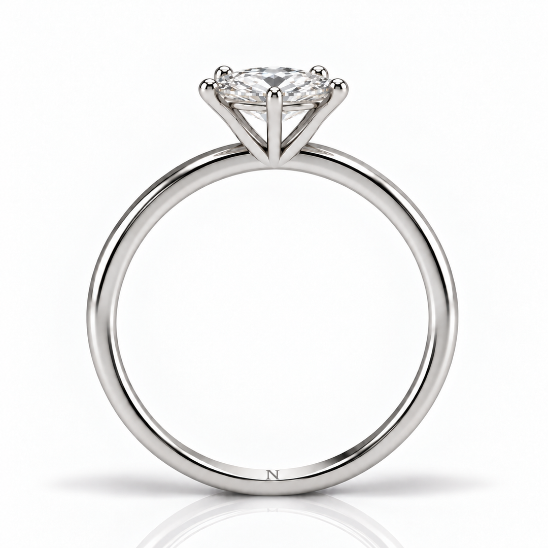 Bague Ely diamant synthétique marquise 1.00 carat or blanc