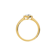 Solitaire diamant synthétique rond Nina 1.00 carat or jaune 14 carats