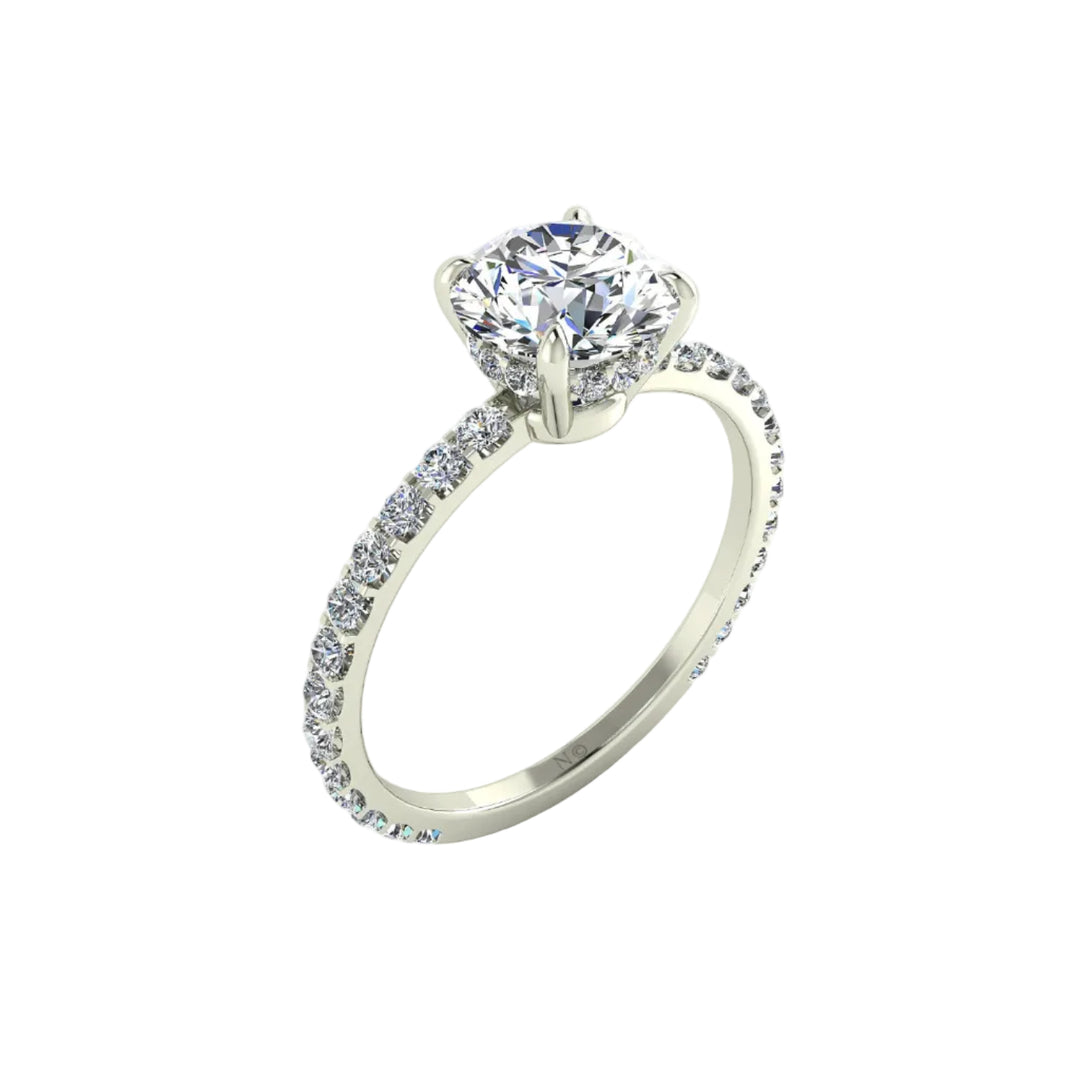 Solitaire diamant naturel rond Sofia 1.00 carat or blanc