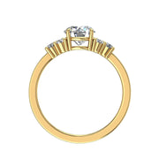 Solitaire diamant naturel rond 1.43 carat or jaune Valentina