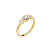 Bague diamant 0,50 Carat épaulé vintage Melinat or jaune
