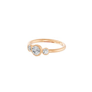 solitaire diamant 0,50 Carat épaulé vintage or rose Melina