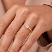 Solitaire diamant 0,50 Ct or jaune Ely